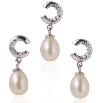 Plata con joyería de la perla, sistemas de la perla